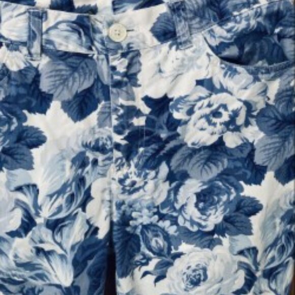 Lauren (Ralph) Jeans 8P Blue & White Floral - Picture 5 of 12